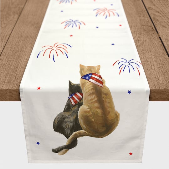 American Cats Poly Twill Table Runner